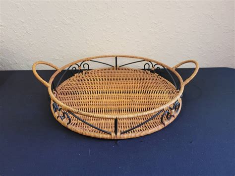 Vintage Princess House Casual Home Collection Rattan & Black 